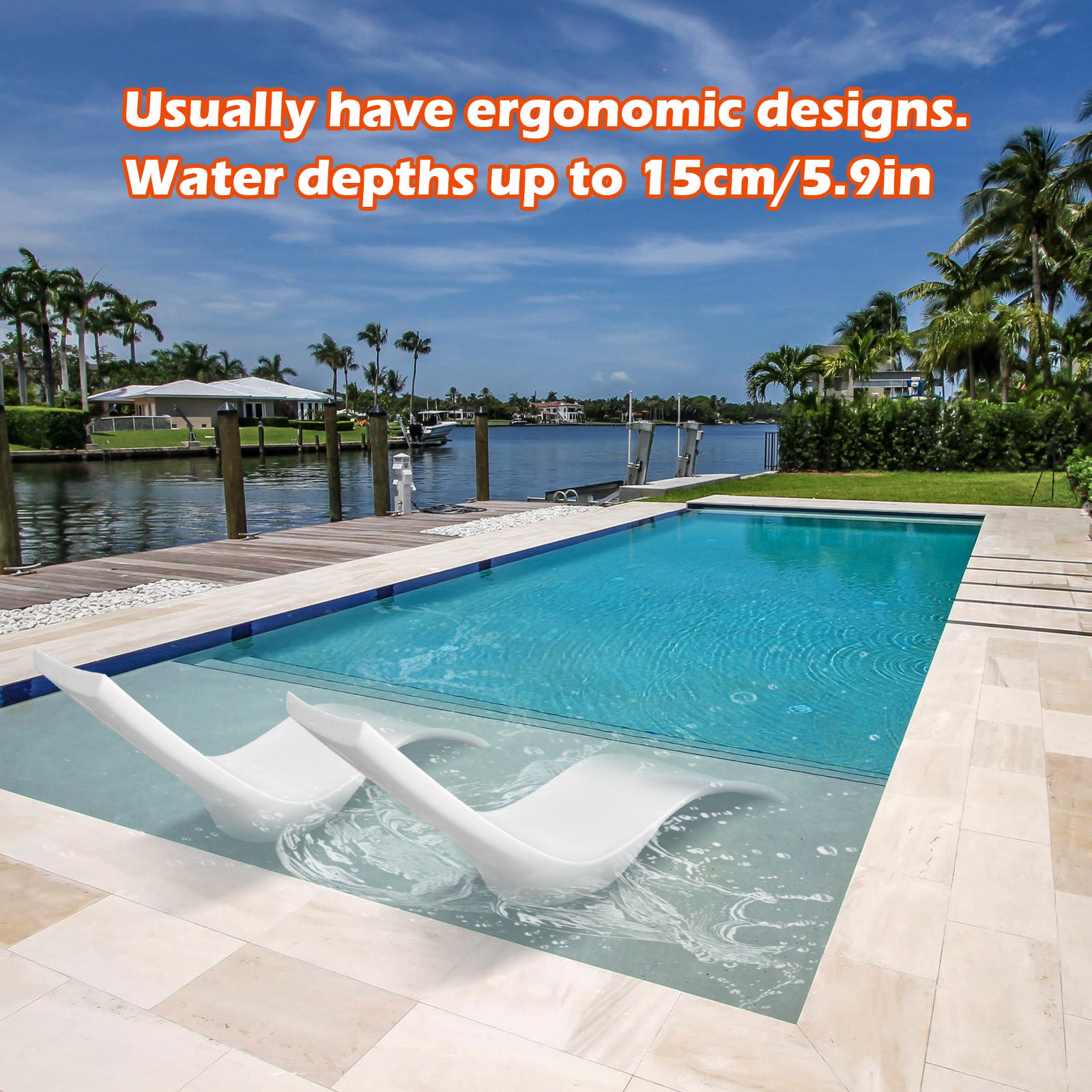 Luxury Swimming Pool Tanning Sun Lounger Chaise Lounger Villa Beach Lounge Chair Daybed