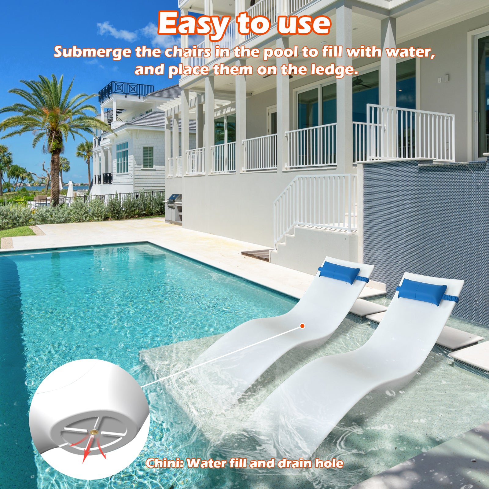 Luxury Swimming Pool Tanning Sun Lounger Chaise Lounger Villa Beach Lounge Chair Daybed