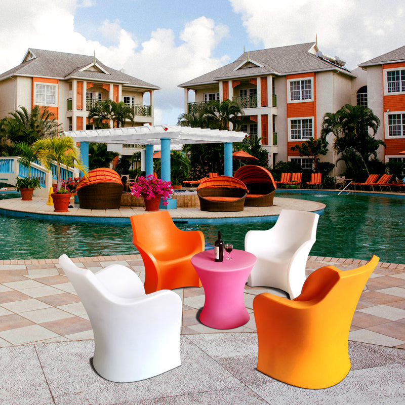 Garden Waterproof Plastic PE White Pool Single Sofa Luxury Sofa Set for Beach