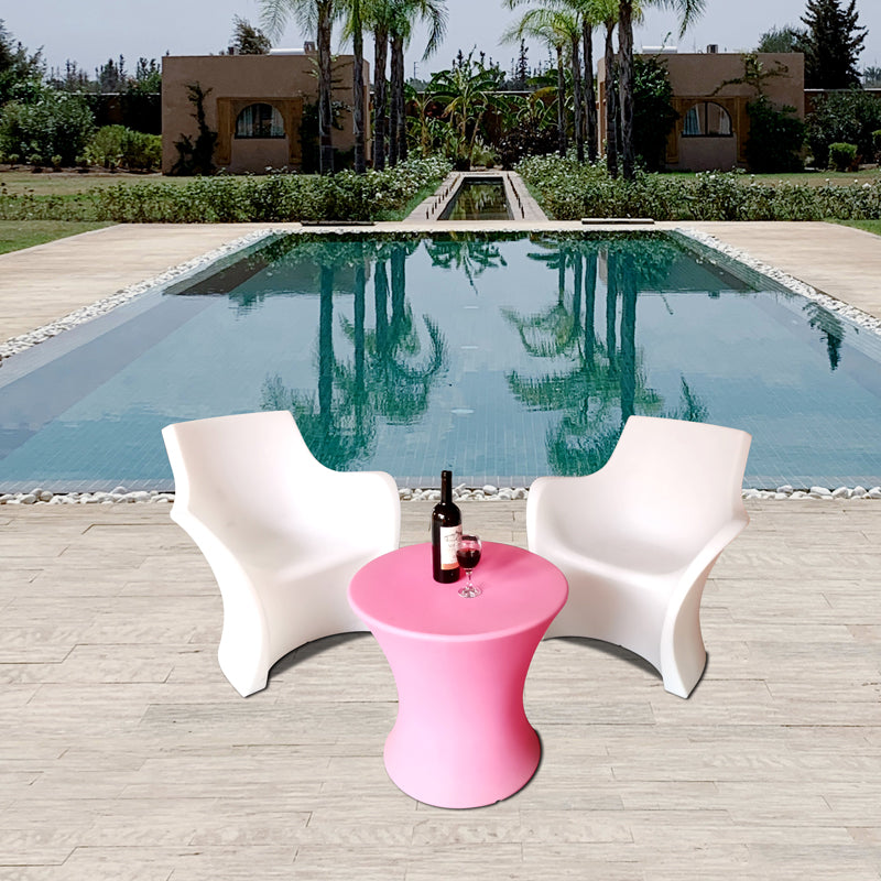 Garden Waterproof Plastic PE White Pool Single Sofa Luxury Sofa Set for Beach