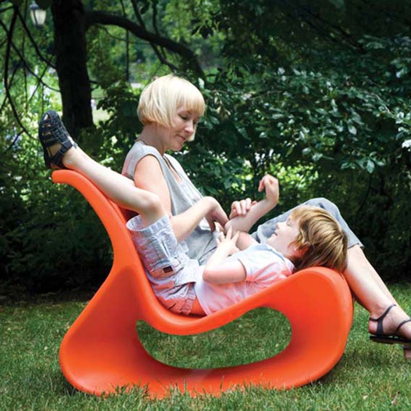 Outdoor Plastic Rocking Chairs Comfortable Beach Garden Chairs