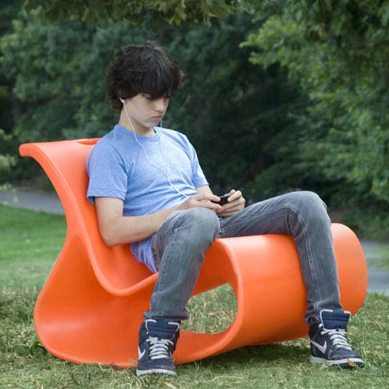 Outdoor Plastic Rocking Chairs Comfortable Beach Garden Chairs